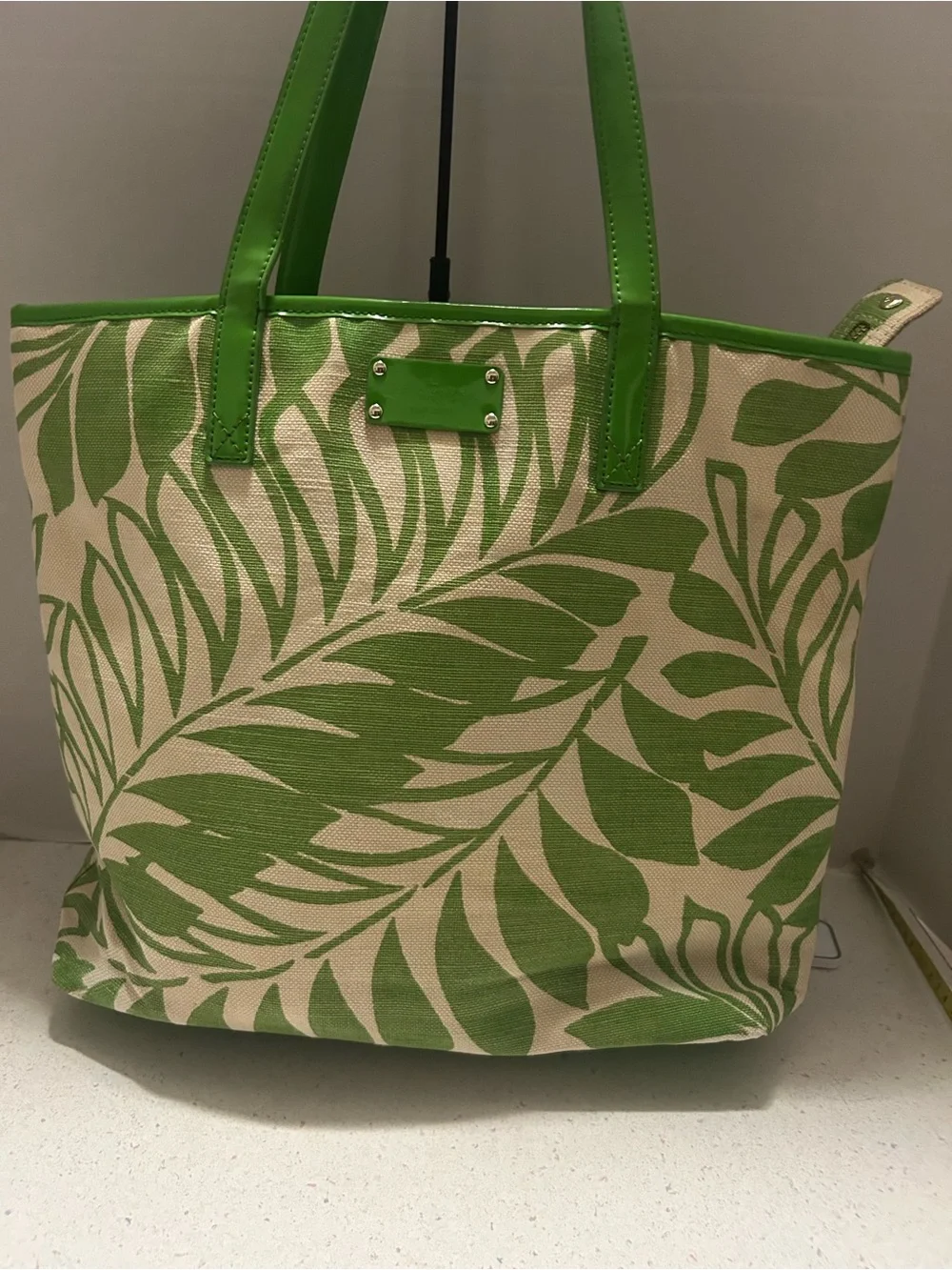 Kate spade Leafy Green and Cream Tote Bag